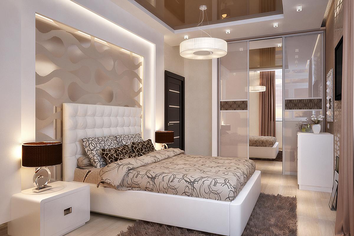 Дизайн интерьера спальни в двухкомнатной квартире