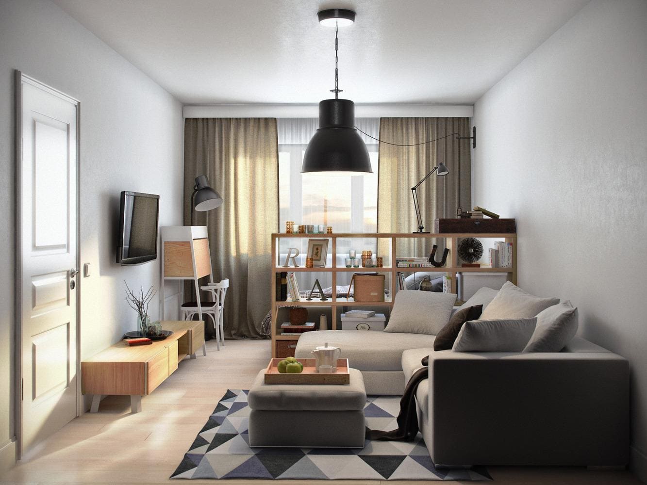 Советы по стильному дизайну однокомнатной квартиры