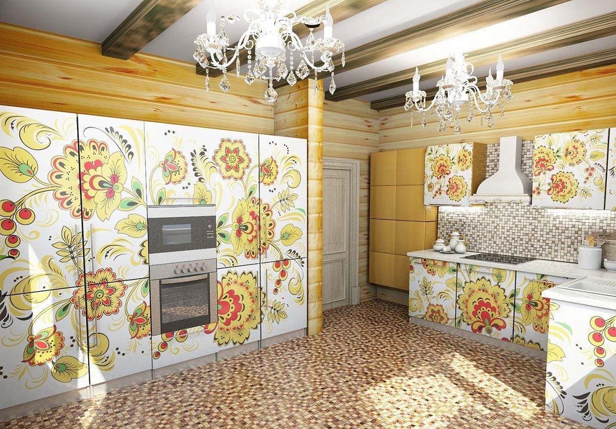 Интерьер деревянного дома в русском стиле (76 фото)