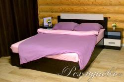 Купить лилово-розовое трикотажное постельное белье
