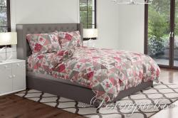 Купить постельное белье из бязи «Лоскутная мозаика розовая» в Рязани