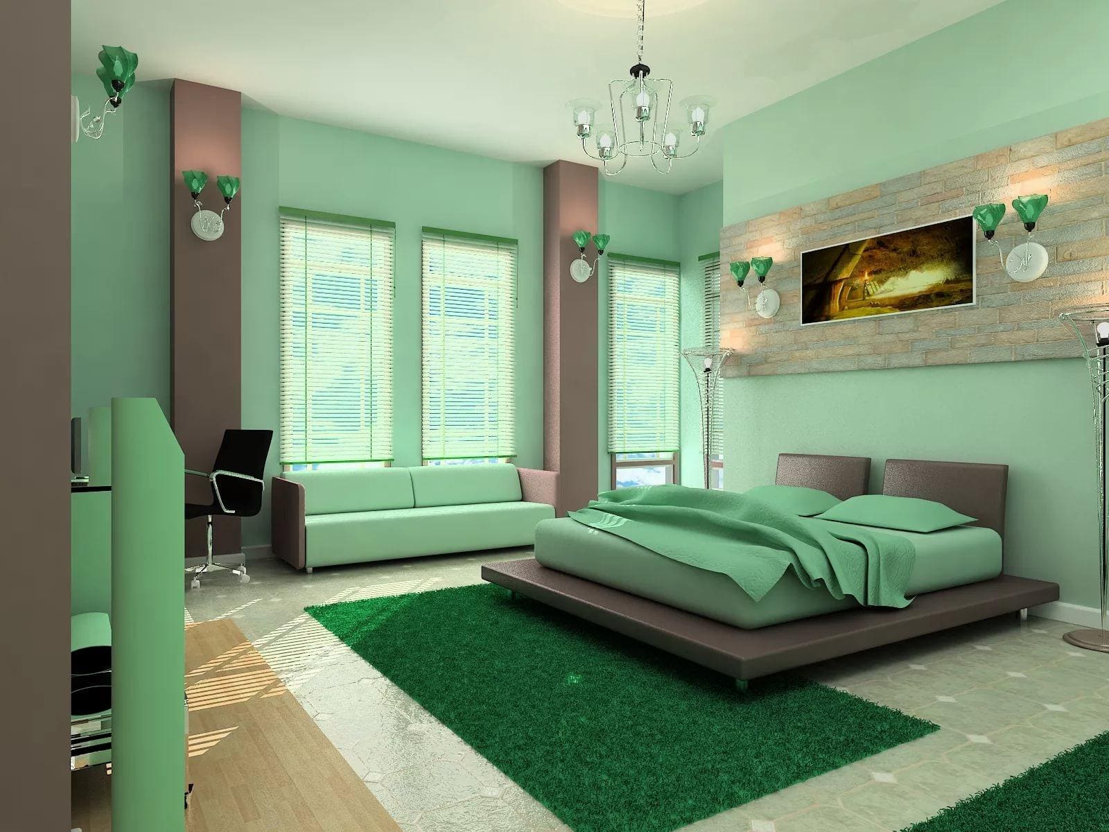 Спальня в зеленых тонах: рекомендации по созданию гармоничного дизайна .